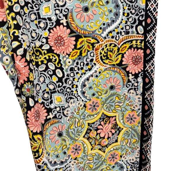 New Loft Bright Colorful Floral Elastic Waist Drawstring Pants Large Breathable - Picture 6 of 7